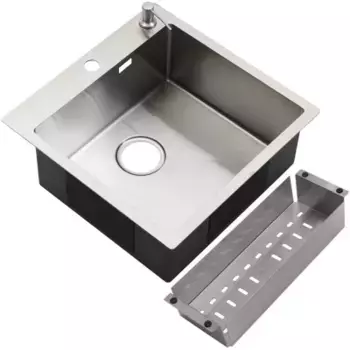 Металлическая мойка Melana ProfLine 50 стальная с дозатором