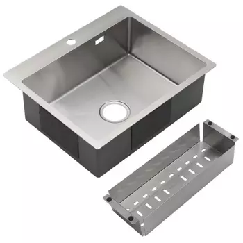 Металлическая мойка Melana ProfLine 60 стальная с коландером