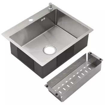 Металлическая мойка Melana ProfLine 60 стальная с коландером