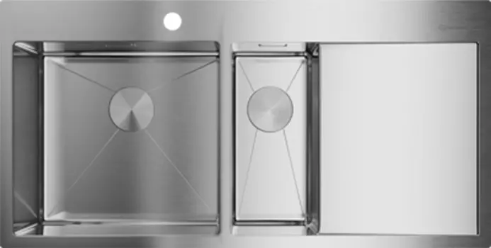 Мойка кухонная двойная Omoikiri Akisame 100х51 L нержавеющая сталь