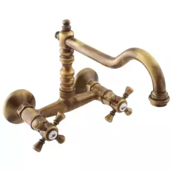 MK302.5/28SM MORAVA RETRO - смеситель кухонный настенный, ЦВЕТ БРОНЗА