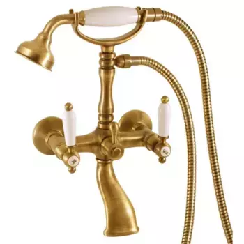 MK560.5/2Z MORAVA RETRO - смеситель классический для ванны с душем, ЦВЕТ ЗОЛОТО