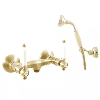 MK580.5/2Z MORAVA RETRO - смеситель классический для душа, душевой комплект, ЦВЕТ ЗОЛОТО