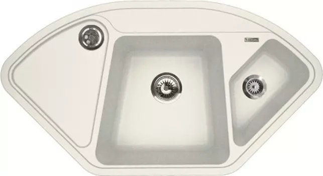Кухонная мойка Florentina Капри 106х57.5 белая матовая