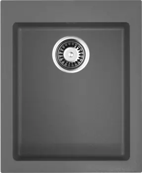 Мойка кухонная Omoikiri Bosen Tetogranit 41х50 серый матовый, платина