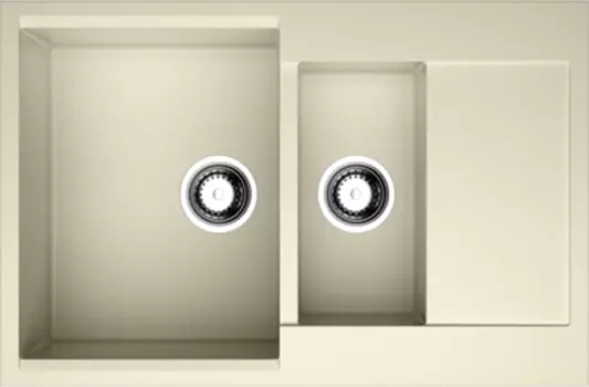 Мойка кухонная двойная Omoikiri Daisen 78х51 бежевый матовый, ваниль