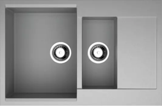 Мойка кухонная двойная Omoikiri Daisen 78х51 серый матовый, leningrad grey