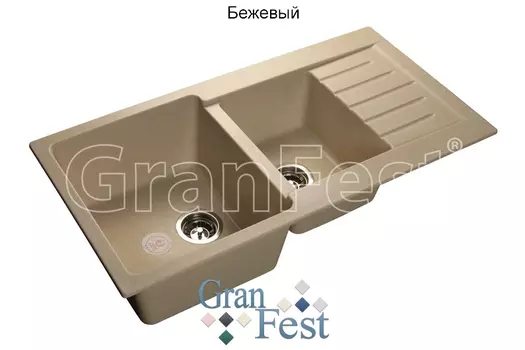 Мойка из мрамора GRANFEST PRACTIC (P-980 KL беж)
