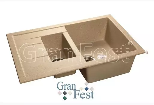 Мойка из мрамора GRANFEST Quadro (Q-775 KL пес)