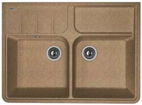 Мойка Эмилия 870, коричневый FG