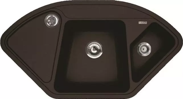 Кухонная мойка Florentina Капри 57х106 коричневая матовая