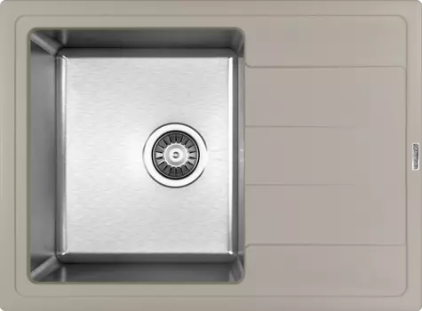 Мойка кухонная Florentina Комби 65х48 сталь-серый матовый