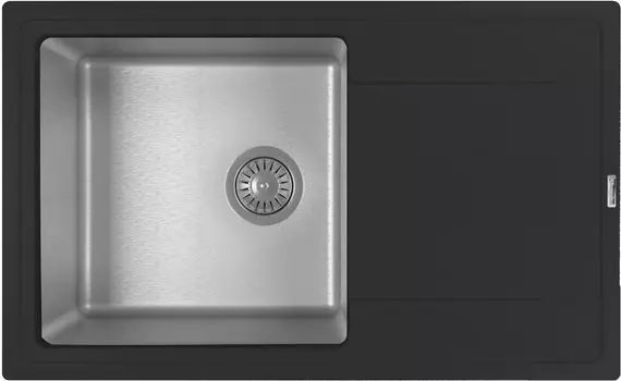Мойка кухонная Florentina Комби 78х48 сталь-черный матовый
