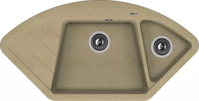 Кухонная мойка Florentina Веста 51х100.6 бежевая матовая