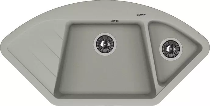 Кухонная мойка Florentina Веста 51х100.6 серая матовая