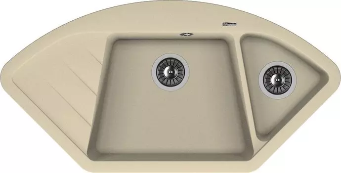 Кухонная мойка Florentina Веста 51х100.6 бежевая матовая
