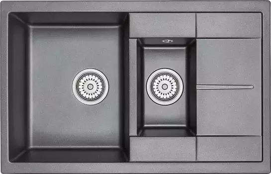 Мойка кухонная Granula 77.5х49.5 черный матовый