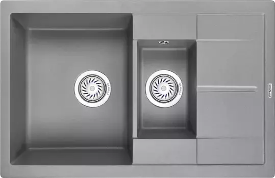 Мойка кухонная Granula 77.5х49.5 серый матовый