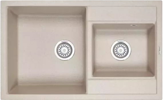 Мойка кухонная Granula 82х50 бежевый матовый