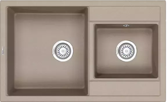Мойка кухонная Granula 82х50 бежевый матовый
