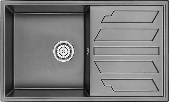 Мойка кухонная Granula 86х50 черный матовый