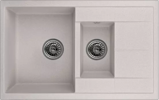 Мойка кухонная Granula 77.5х49.5 белый матовый