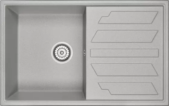 Мойка кухонная Granula 79х50 серый матовый
