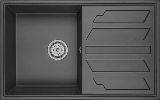 Мойка кухонная Granula 79х50 черный матовый