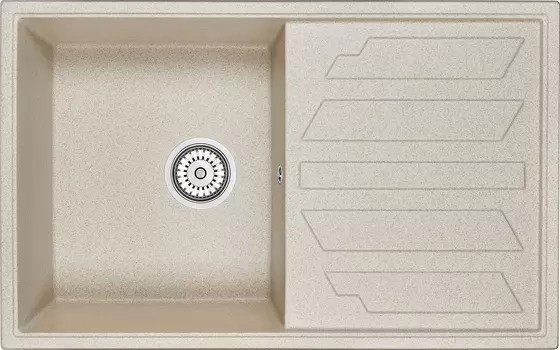 Мойка кухонная Granula 79х50 бежевый матовый