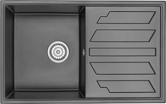 Мойка кухонная Granula 79х50 черный матовый