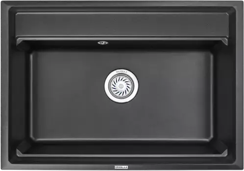 Мойка кухонная Granula Kitchen Space 73х51 черный матовый