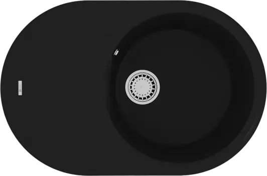 Мойка кухонная Lemark Lacha 76х50 черный матовый, антрацит