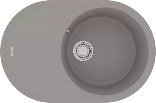 Мойка кухонная Lemark Lacha 76х50 серый матовый, грей