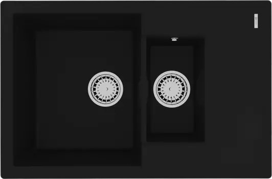 Мойка кухонная Lemark Ramza 76х50 черный матовый, антрацит