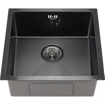 Мойка кухонная Melana Profline 46х45 темный хром матовый