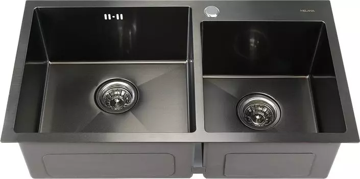 Мойка кухонная Melana Profline 78х43 темный хром матовый