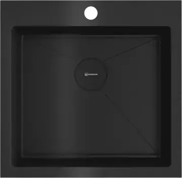 Мойка кухонная Omoikiri Akisame 51х51 черный, графит