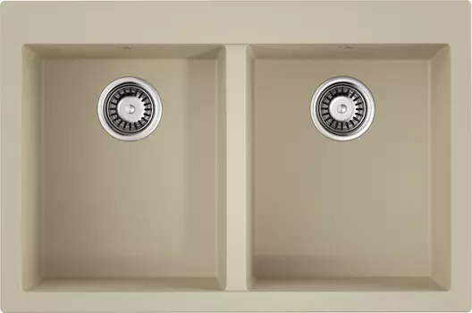 Мойка кухонная двойная Omoikiri Bosen Tetogranit 80х53 бежевый матовый, ваниль