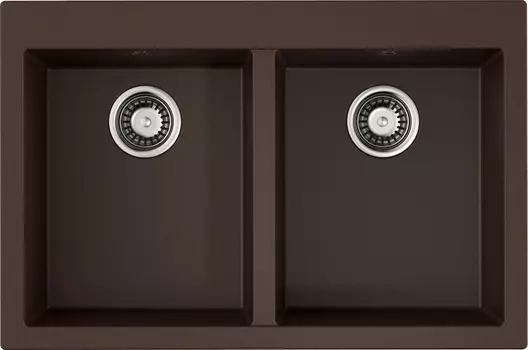 Мойка кухонная двойная Omoikiri Bosen Tetogranit 80х53 коричневый матовый, темный шоколад