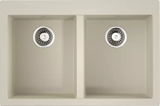 Мойка кухонная двойная Omoikiri Bosen Tetogranit 80х53 белый матовый, эверест