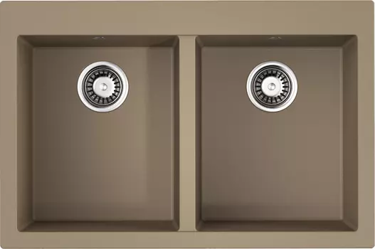 Мойка кухонная двойная Omoikiri Bosen Tetogranit 80х53 бежевый матовый
