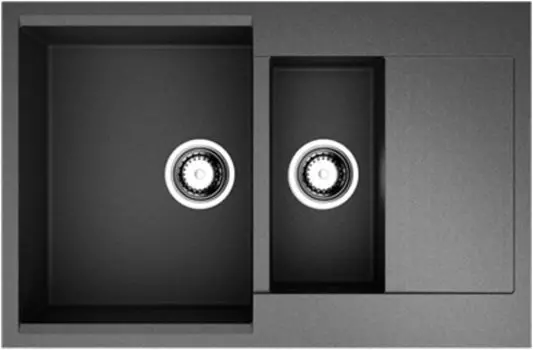 Мойка кухонная двойная Omoikiri Daisen 78х51 черный матовый