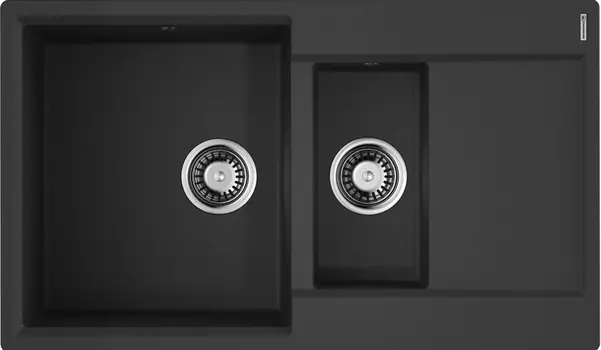 Мойка кухонная двойная Omoikiri Daisen 86х51 черный матовый