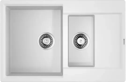 Мойка кухонная двойная Omoikiri Daisen Tetogranit 78х51 белый матовый