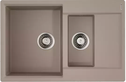 Мойка кухонная двойная Omoikiri Daisen Tetogranit 78х51 бежевый матовый
