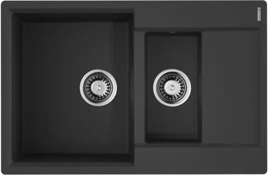 Мойка кухонная двойная Omoikiri Daisen Tetogranit 78х51 черный матовый