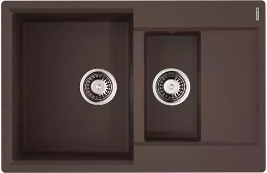Мойка кухонная Omoikiri Daisen 78-2T-DC темный шоколад