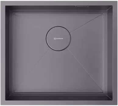 Мойка кухонная Omoikiri Kasen 49х44 темный хром, вороненая сталь