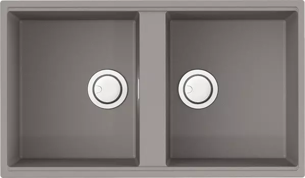 Мойка кухонная двойная Omoikiri Kitagawa Artceramic 83.6x48.8 серый матовый, leningrad grey