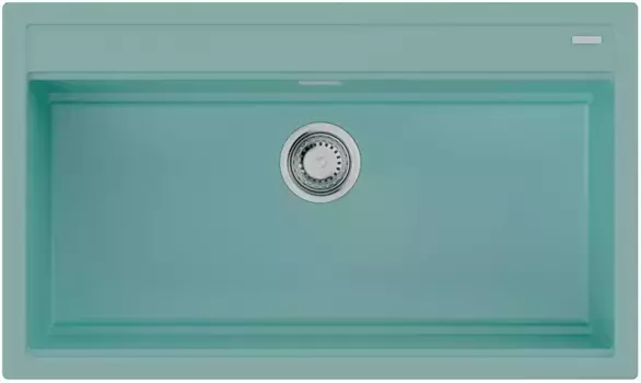 Мойка кухонная Omoikiri Kitagawa Artceramic 86х51 голубой матовый, wind green